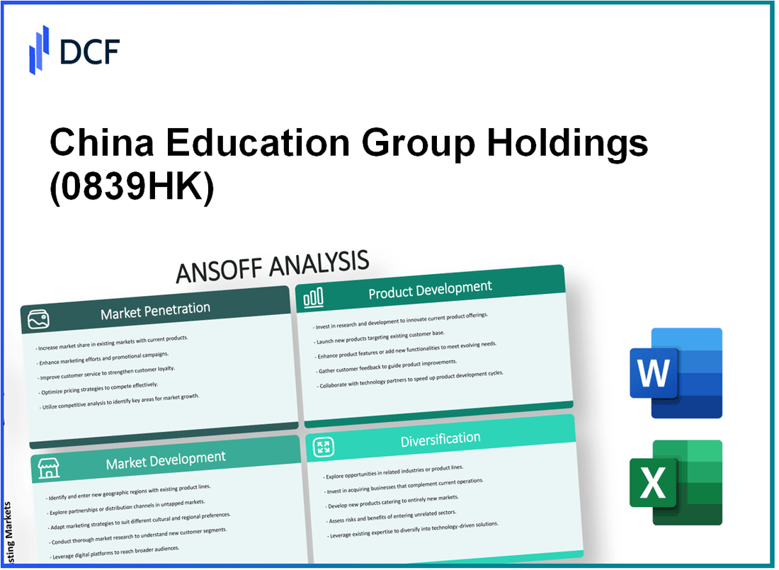 China Education Group Holdings Limited (0839.HK): Ansoff Matrix