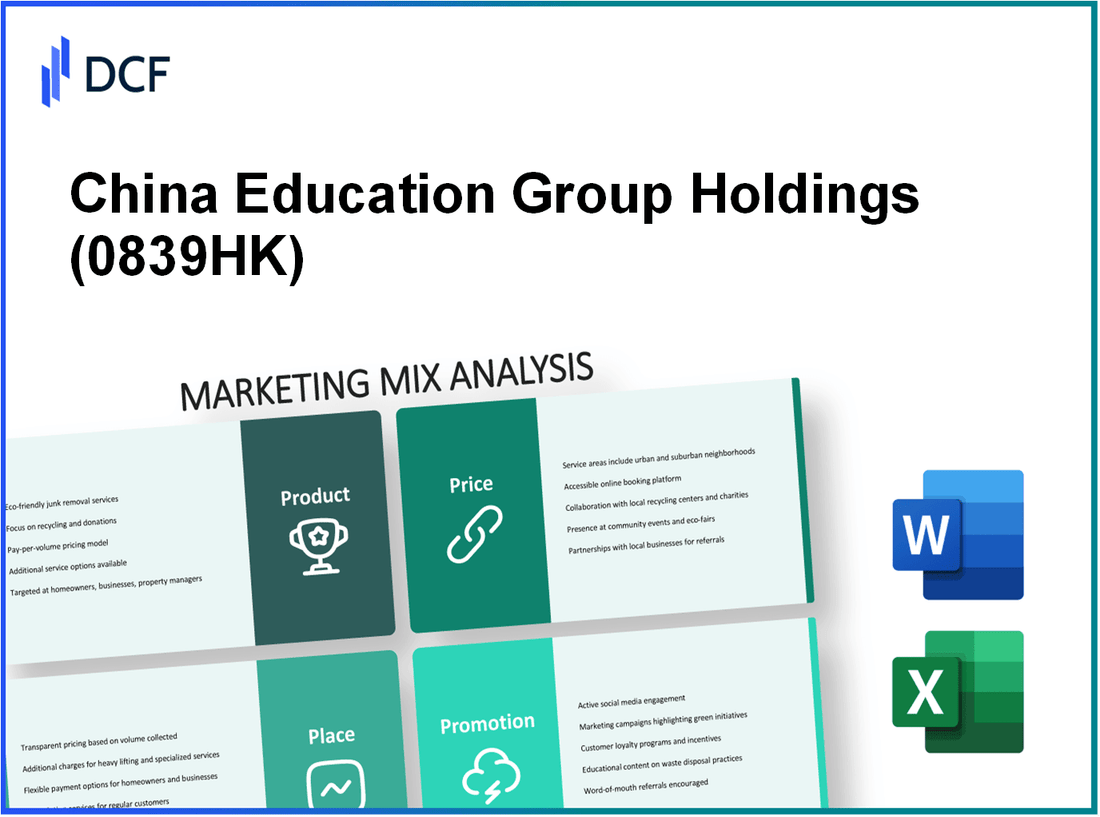 China Education Group Holdings Limited (0839.HK): Marketing Mix Analysis