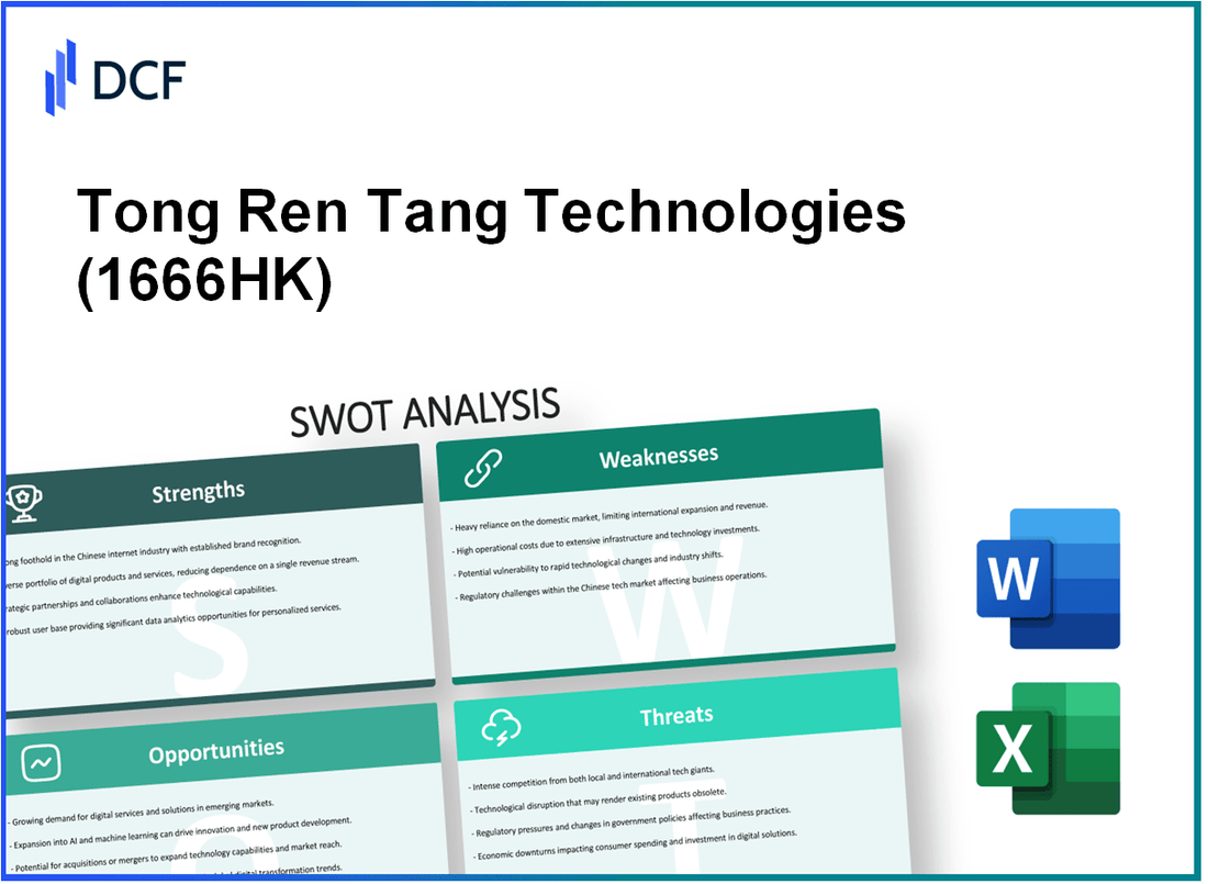 Tong Ren Tang Technologies Co. Ltd. (1666.HK): SWOT Analysis