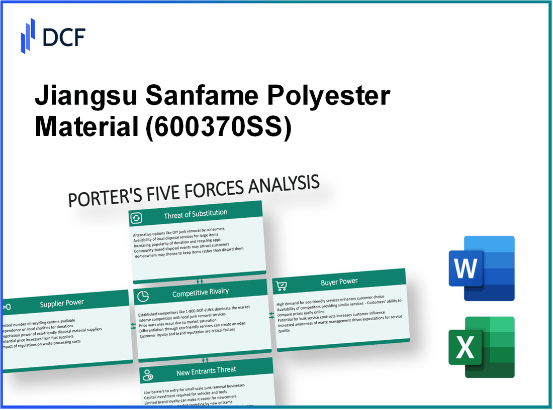 Jiangsu Sanfame Polyester Material (600370.SS): Porter's 5 Forces Analysis