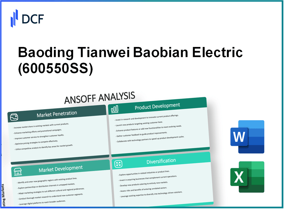 Baoding Tianwei Baobian Electric Co., Ltd. (600550.SS): Ansoff Matrix