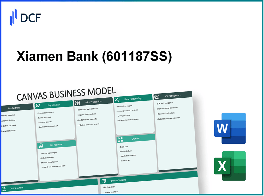 Xiamen Bank Co., Ltd. (601187.SS): Canvas Business Model