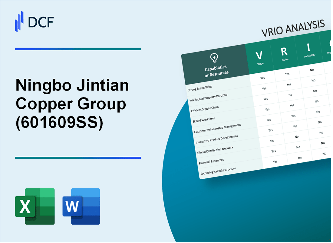 Ningbo Jintian Copper Co., Ltd. (601609.SS): VRIO Analysis