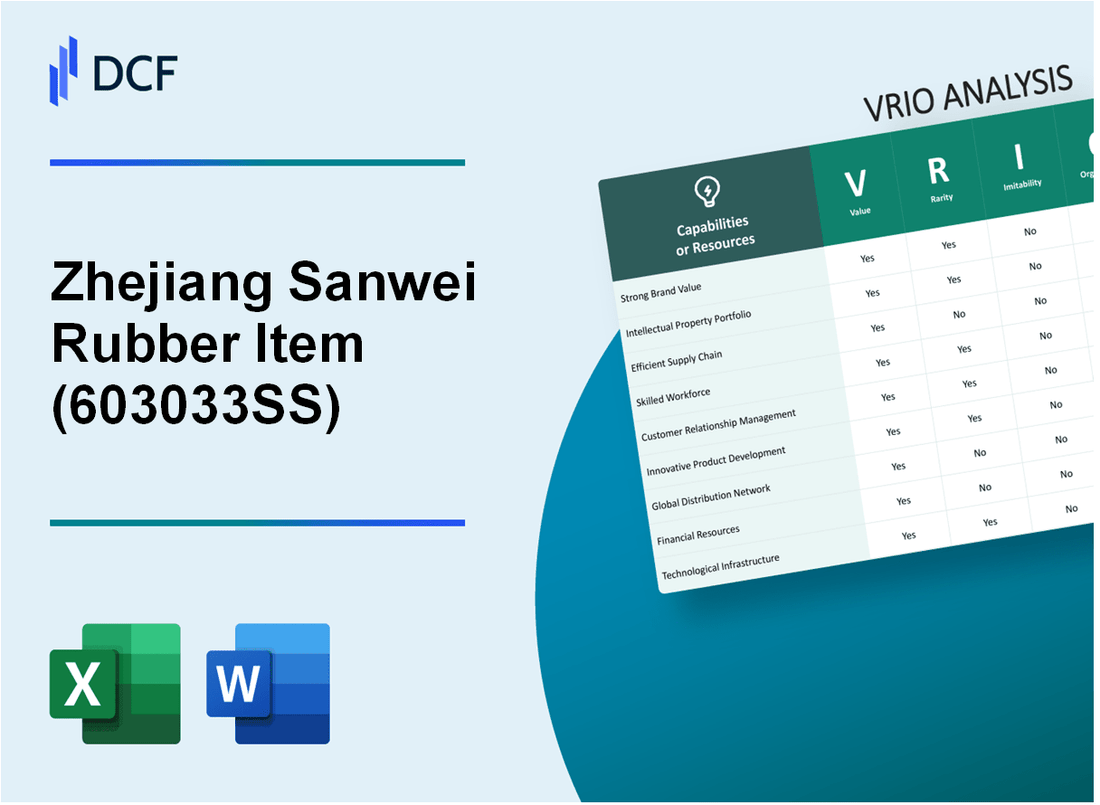 Zhejiang Sanwei Rubber Item Co., Ltd. (603033.SS): VRIO Analysis