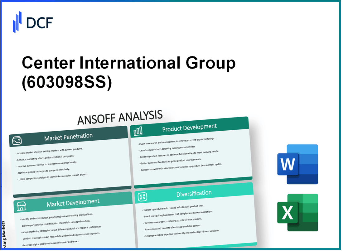 Center International Group Co.,Ltd. (603098.SS): Ansoff Matrix