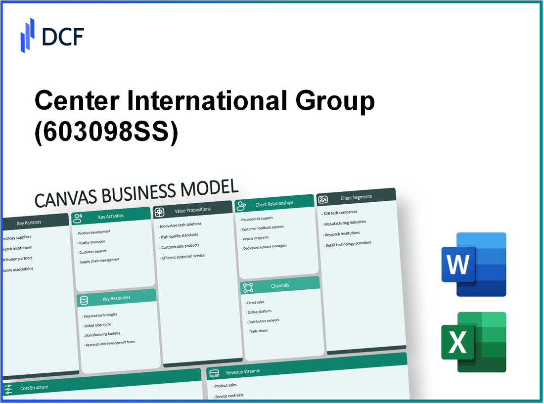 Center International Group Co.,Ltd. (603098.SS): Canvas Business Model