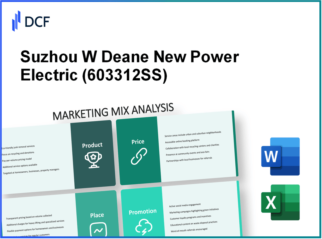 Suzhou W Deane New Power Elec (603312.SS): Marketing Mix Analysis