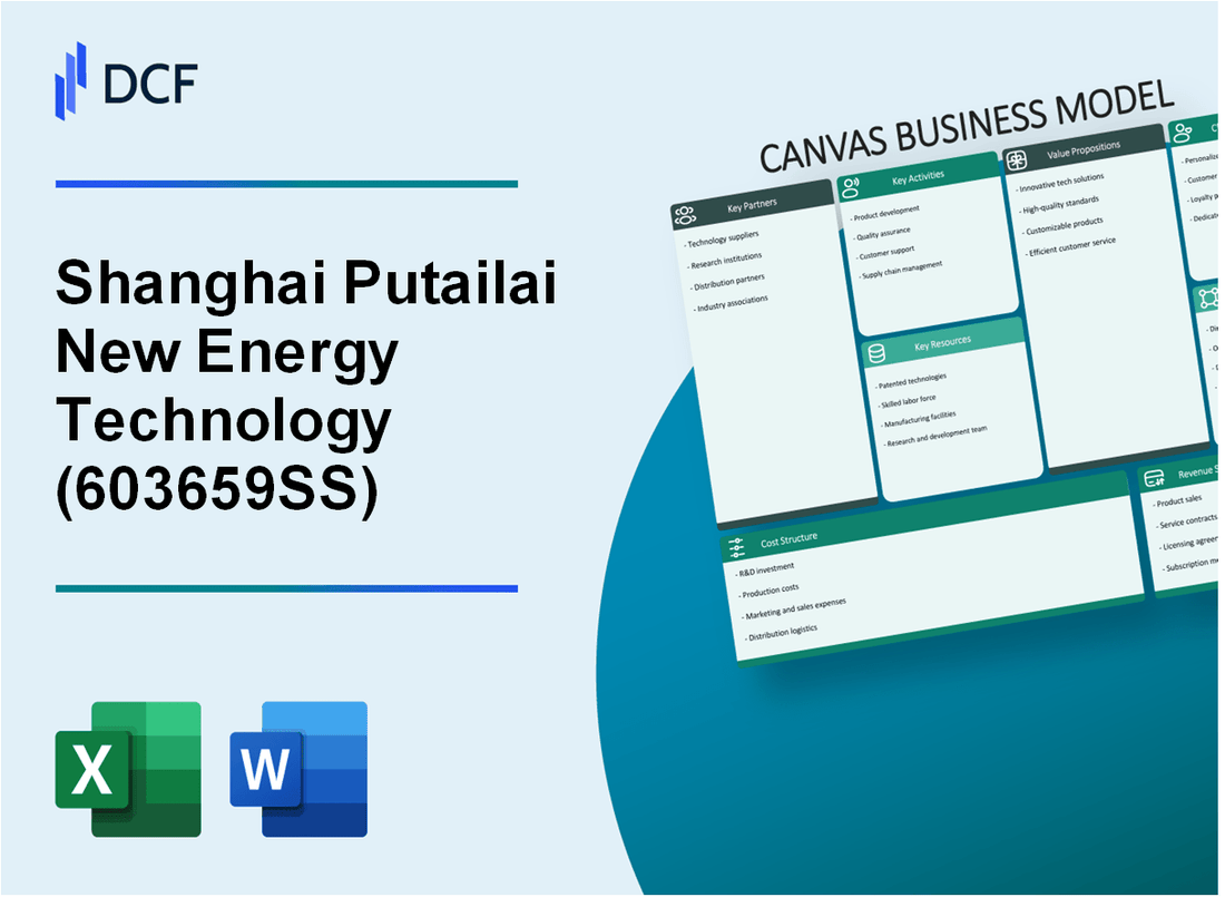 Shanghai Putailai New Energy Technology Co.,Ltd. (603659.SS): Canvas Business Model