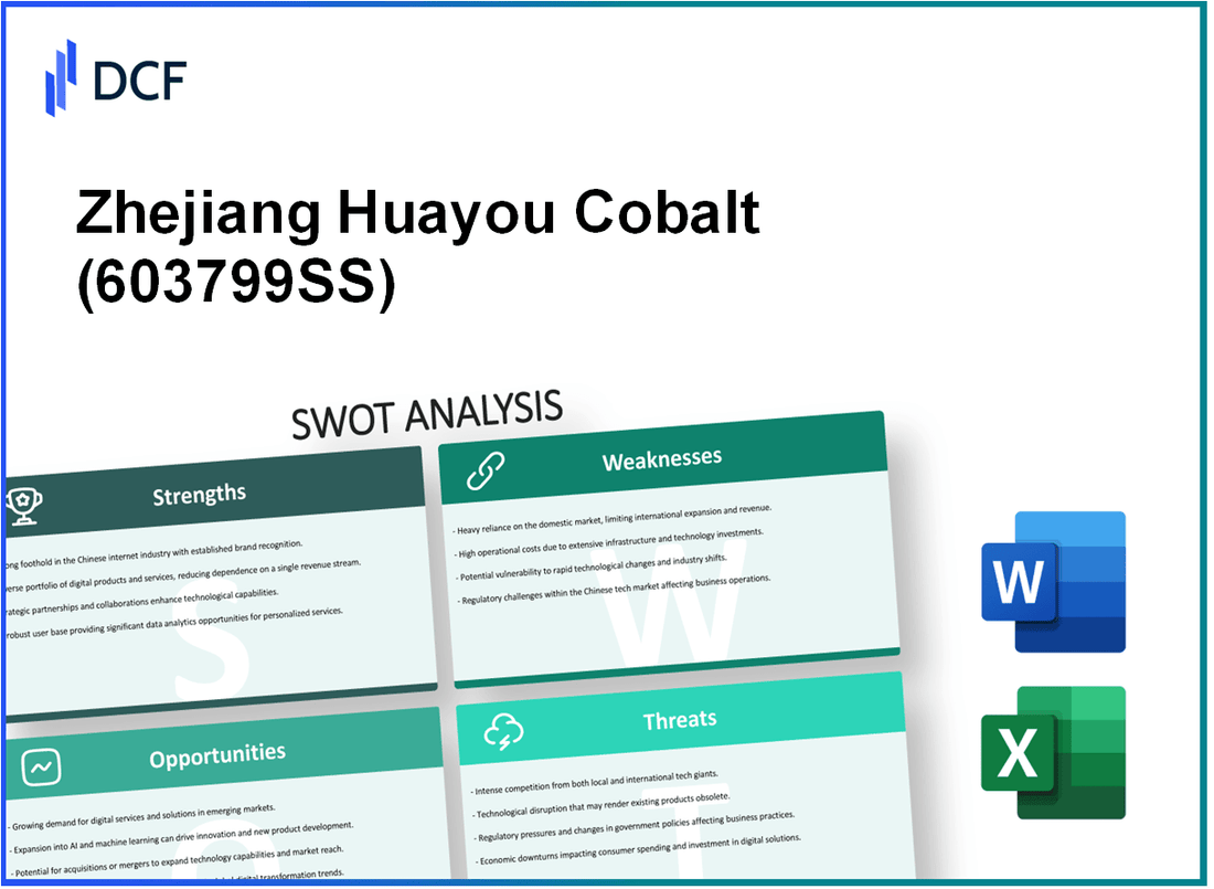 Zhejiang Huayou Cobalt Co., Ltd (603799.SS): SWOT Analysis