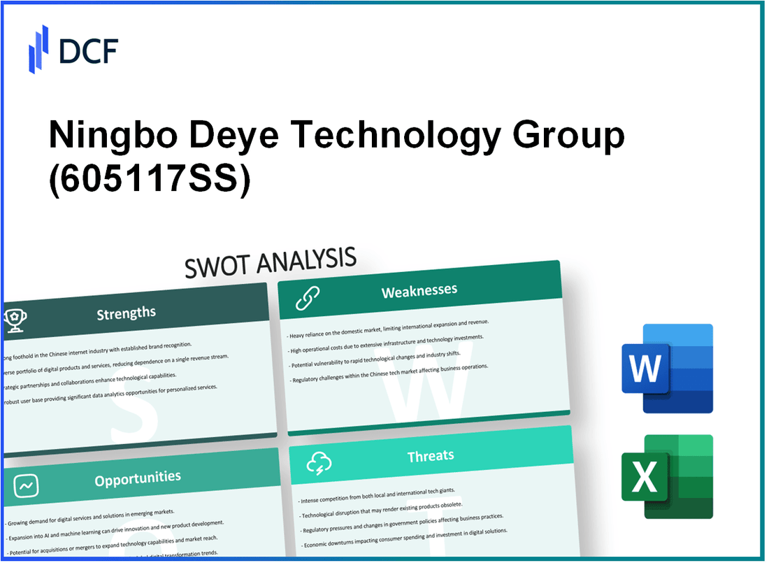 Ningbo Deye Technology Group Co., Ltd. (605117.SS): SWOT Analysis