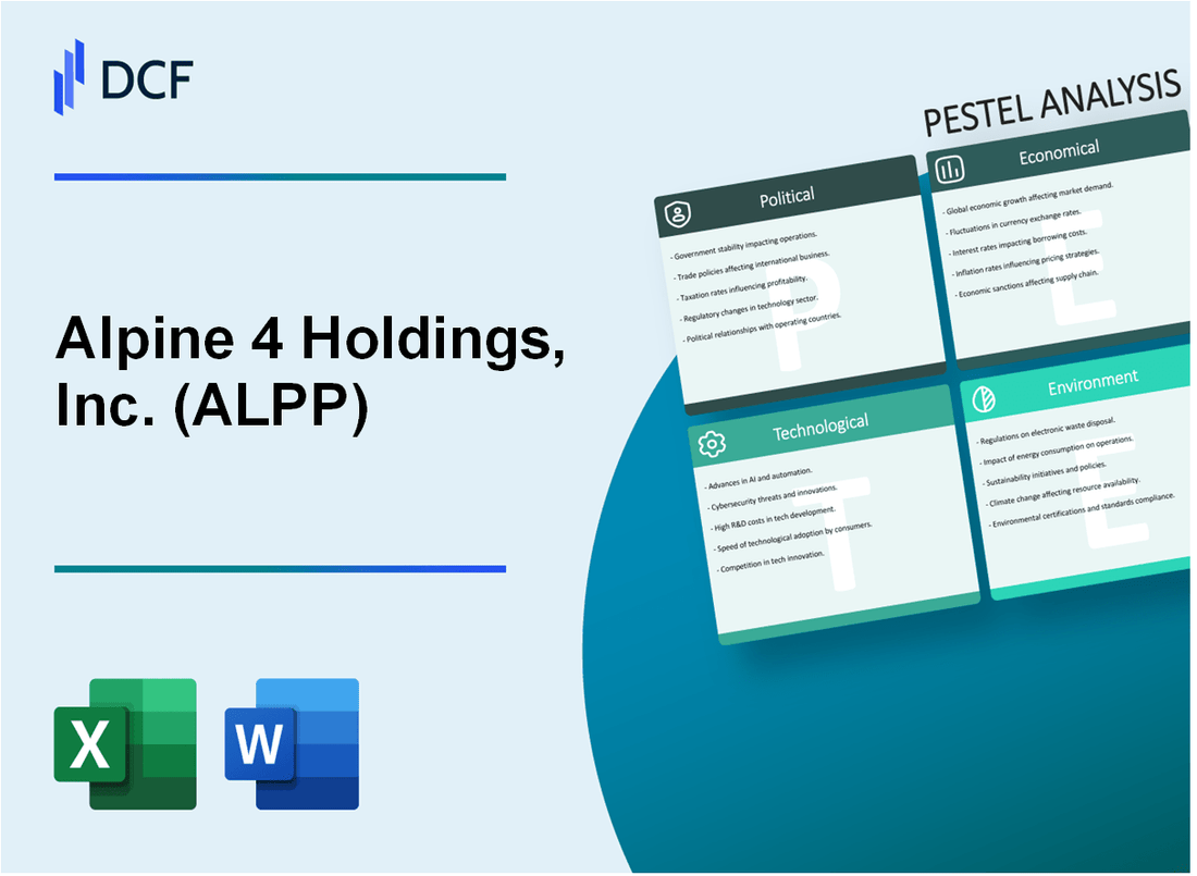 Alpine 4 Holdings, Inc. (ALPP) PESTLE Analysis