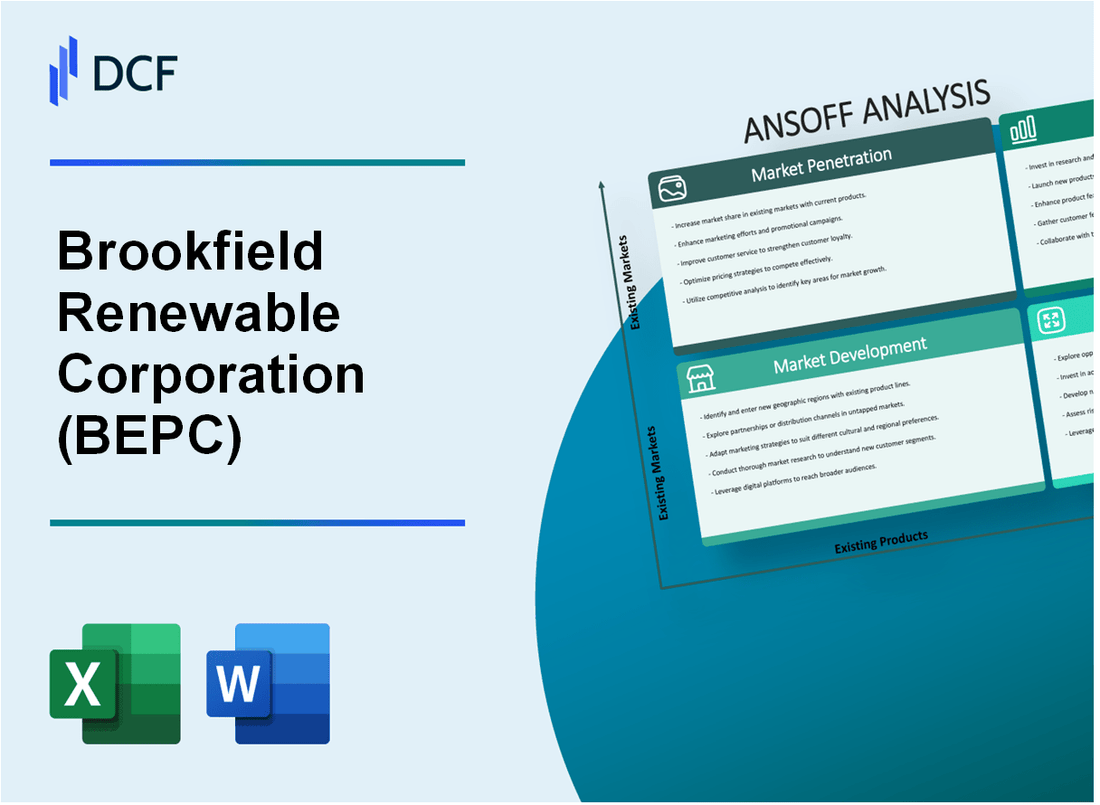 Brookfield Renewable Corporation (BEPC) ANSOFF Matrix