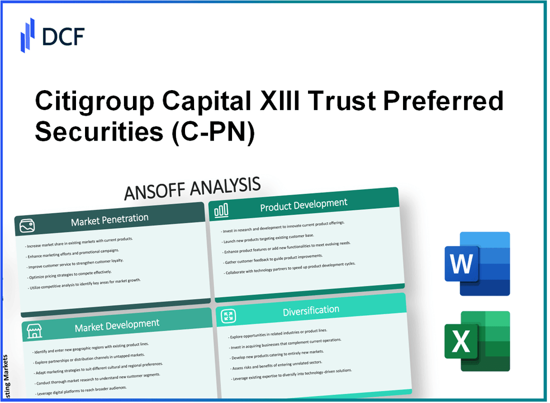 Citigroup Capital XIII TR PFD SECS (C-PN): Ansoff Matrix