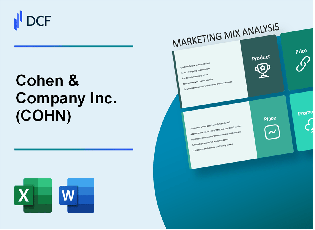 Cohen & Company Inc. (COHN) Marketing Mix