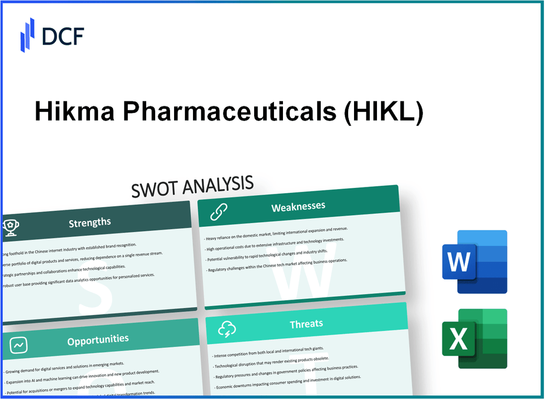Hikma Pharmaceuticals PLC (HIK.L): SWOT Analysis