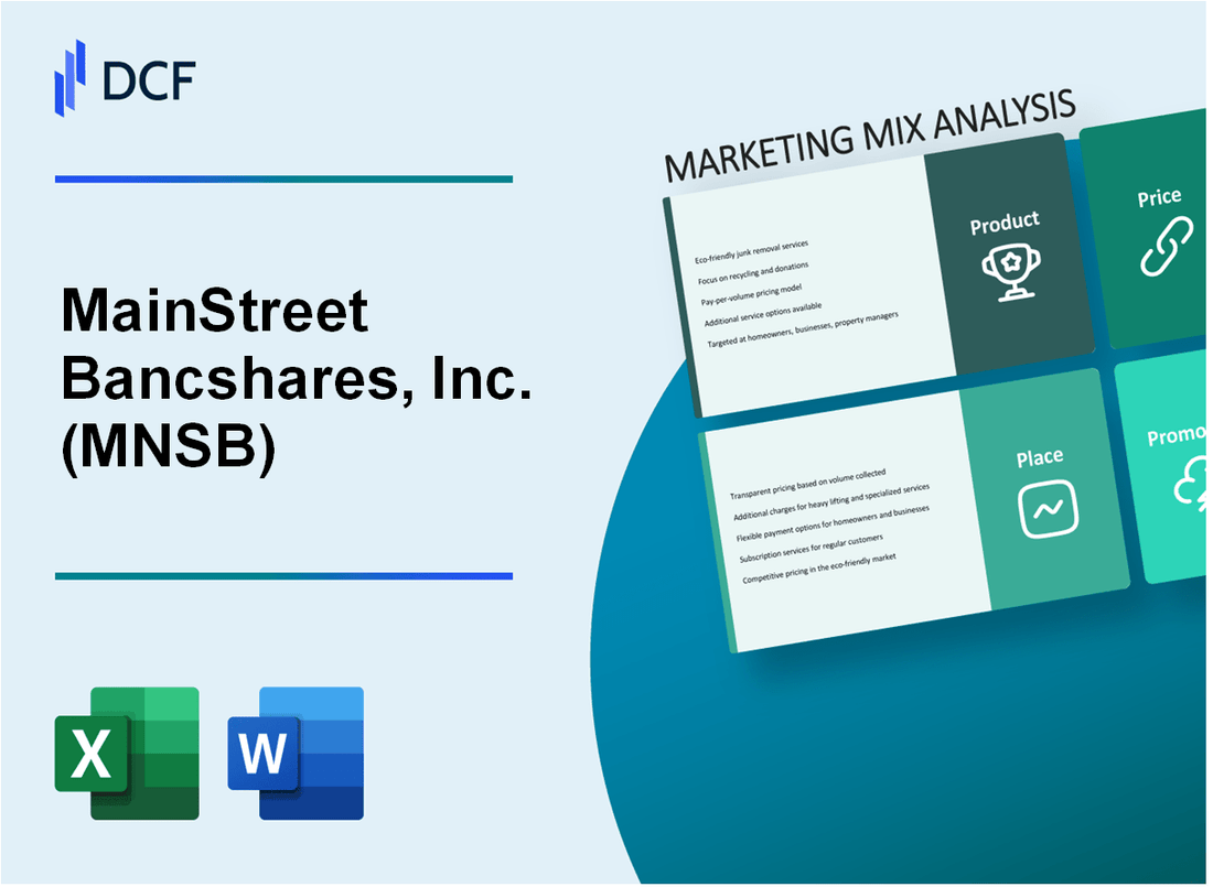 MainStreet Bancshares, Inc. (MNSB) Marketing Mix