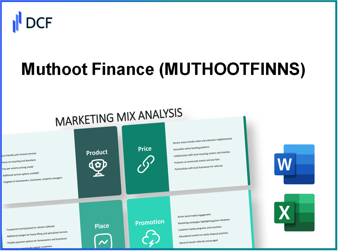 Muthoot Finance Limited (MUTHOOTFIN.NS): Marketing Mix Analysis