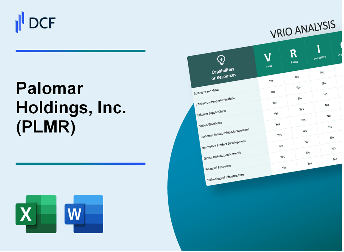 Palomar Holdings, Inc. (PLMR) VRIO Analysis