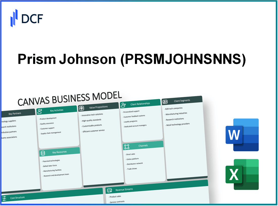 Prism Johnson Limited (PRSMJOHNSN.NS): Canvas Business Model