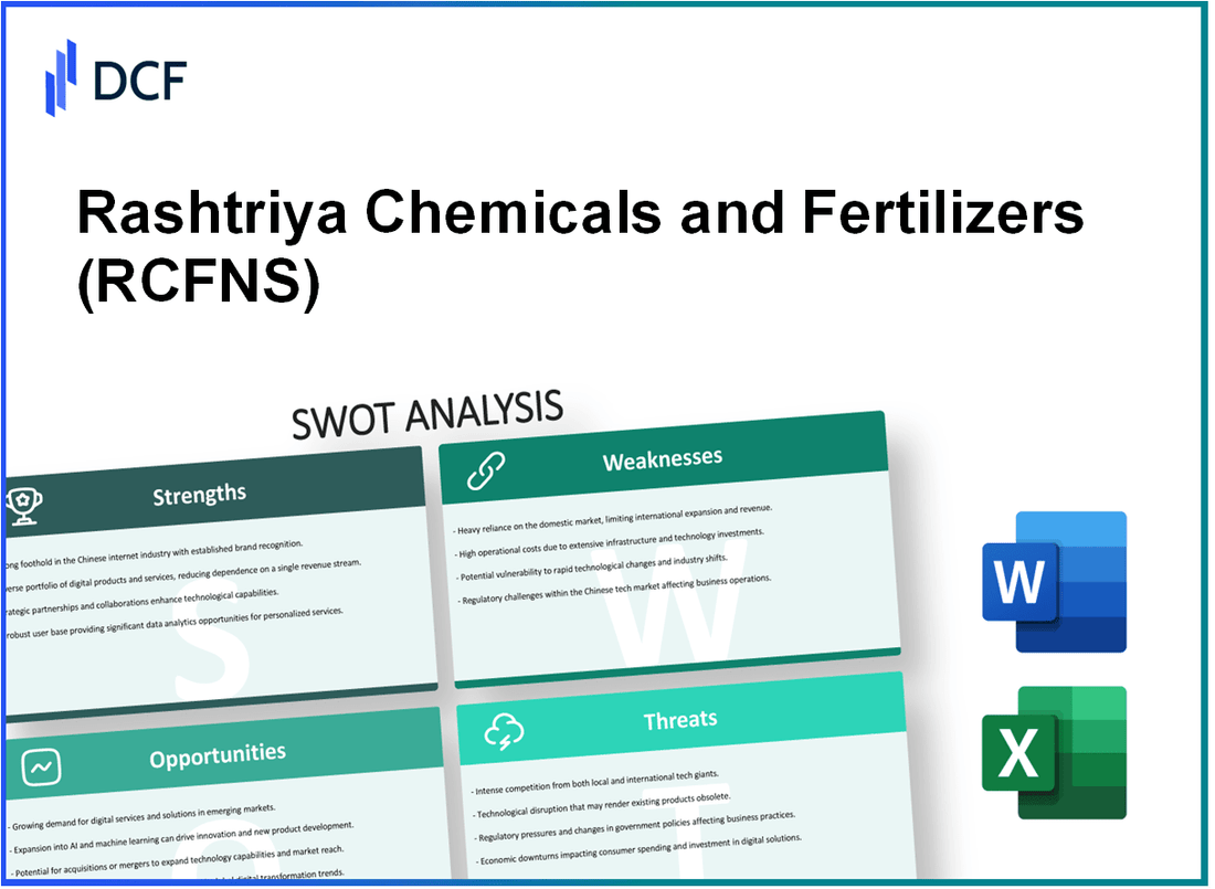 Rashtriya Chemicals and Fertilizers Limited (RCF.NS): SWOT Analysis