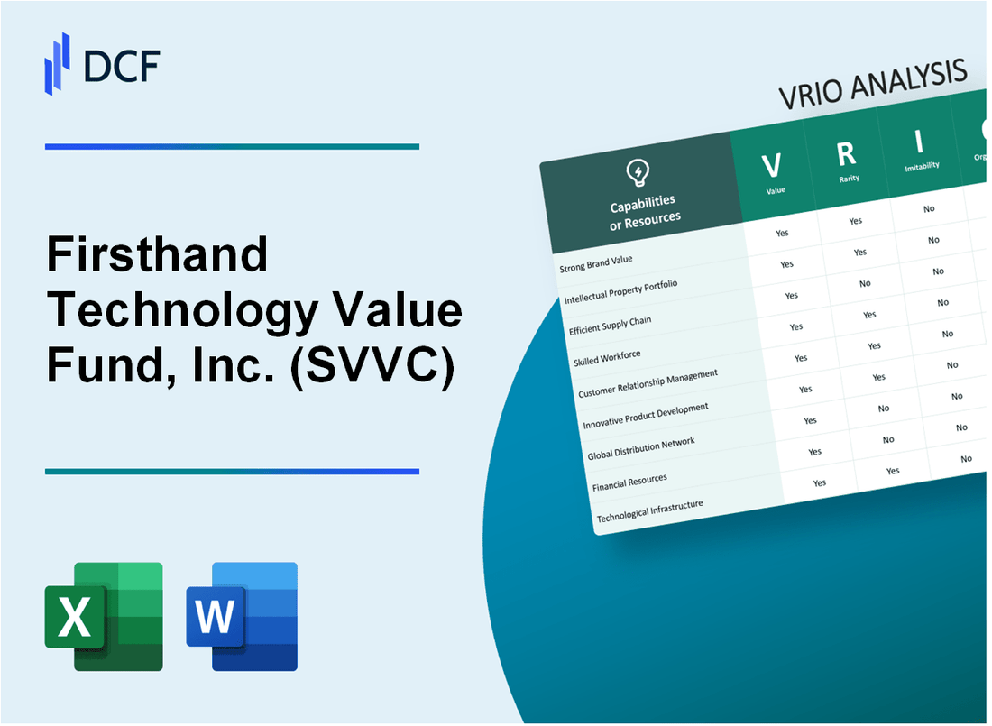 Firsthand Technology Value Fund, Inc. (SVVC) VRIO Analysis