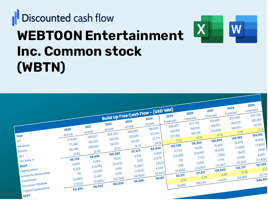 WEBTOON Entertainment Inc. Common stock (WBTN) DCF Valuation