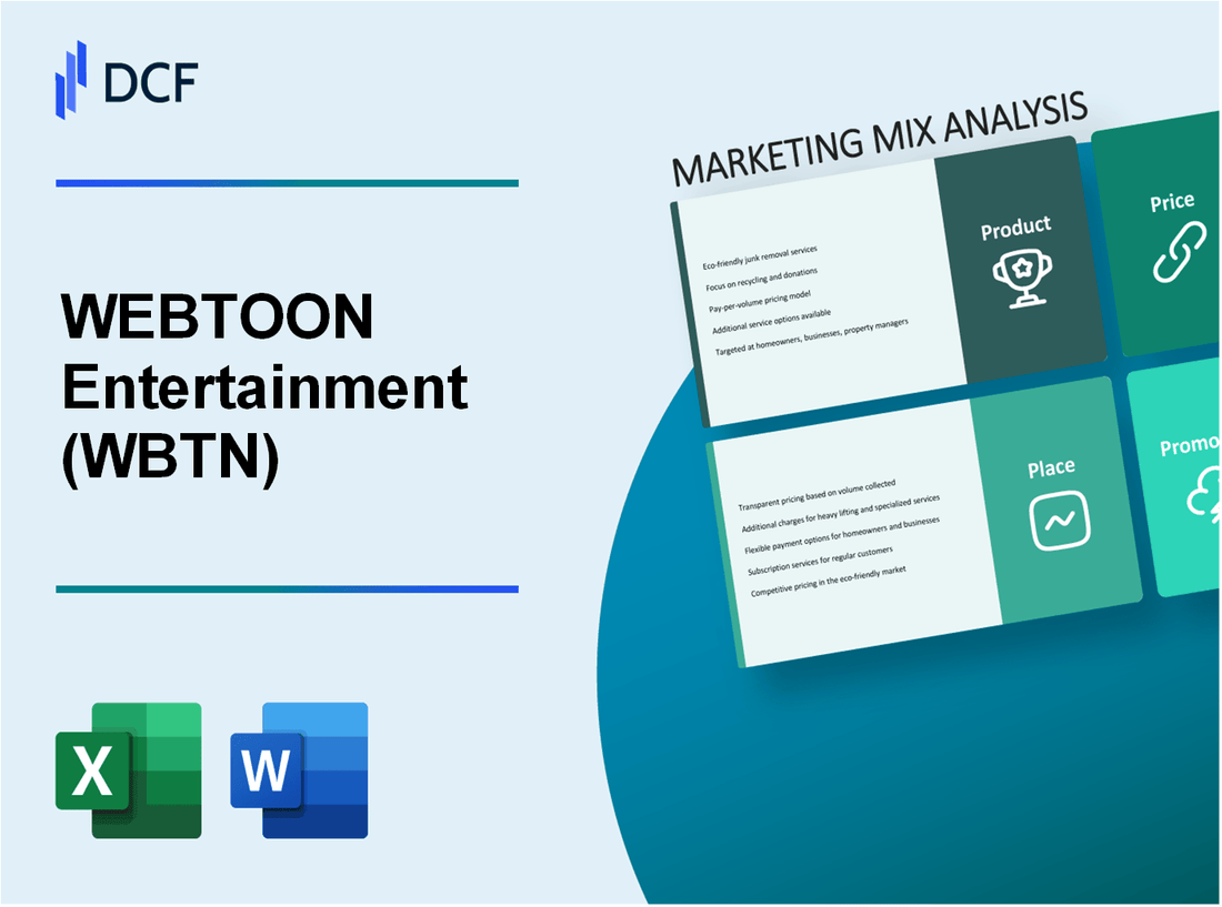 WEBTOON Entertainment Inc. Common stock (WBTN): Marketing Mix Analysis