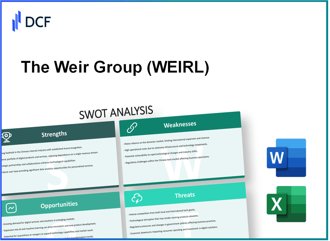 The Weir Group PLC (WEIR.L): SWOT Analysis